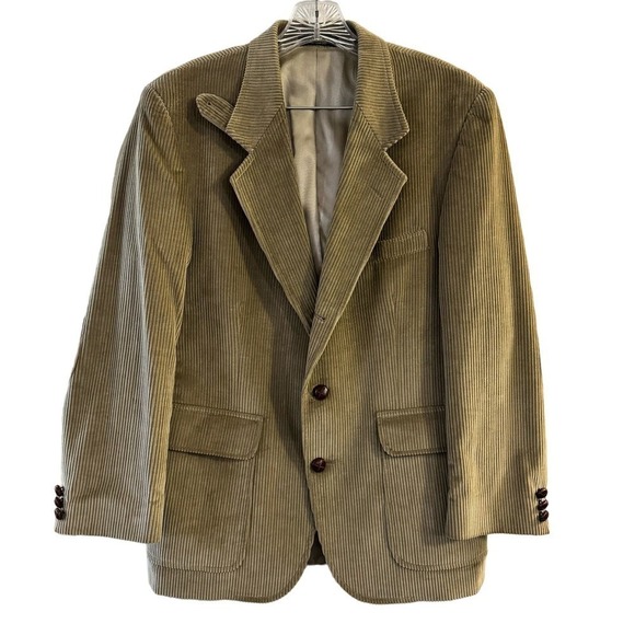 Orvis Other - VINTAGE 70’s Orvis Safari Blazer Men’s Zambezi Corduroy Leather Patch Notch 40S